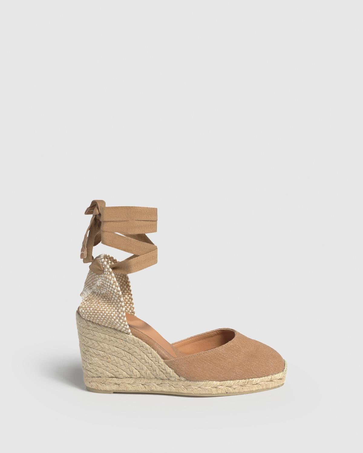 Alpargata Carina Pala Talon Marrón Canvas Cuña Mujer| Castañer