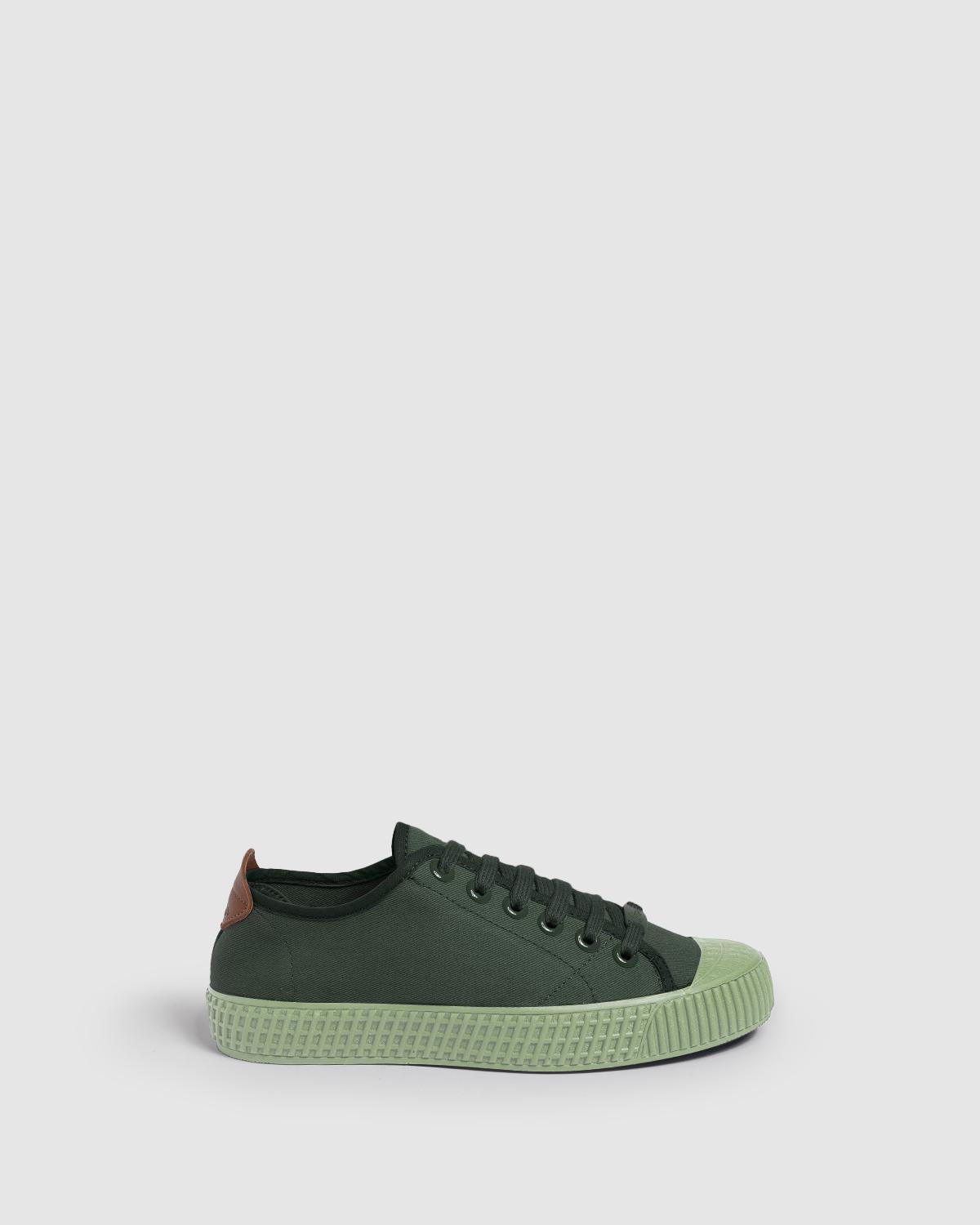 Sneaker Zita Verde Gabardina Plana Mujer| Castañer
