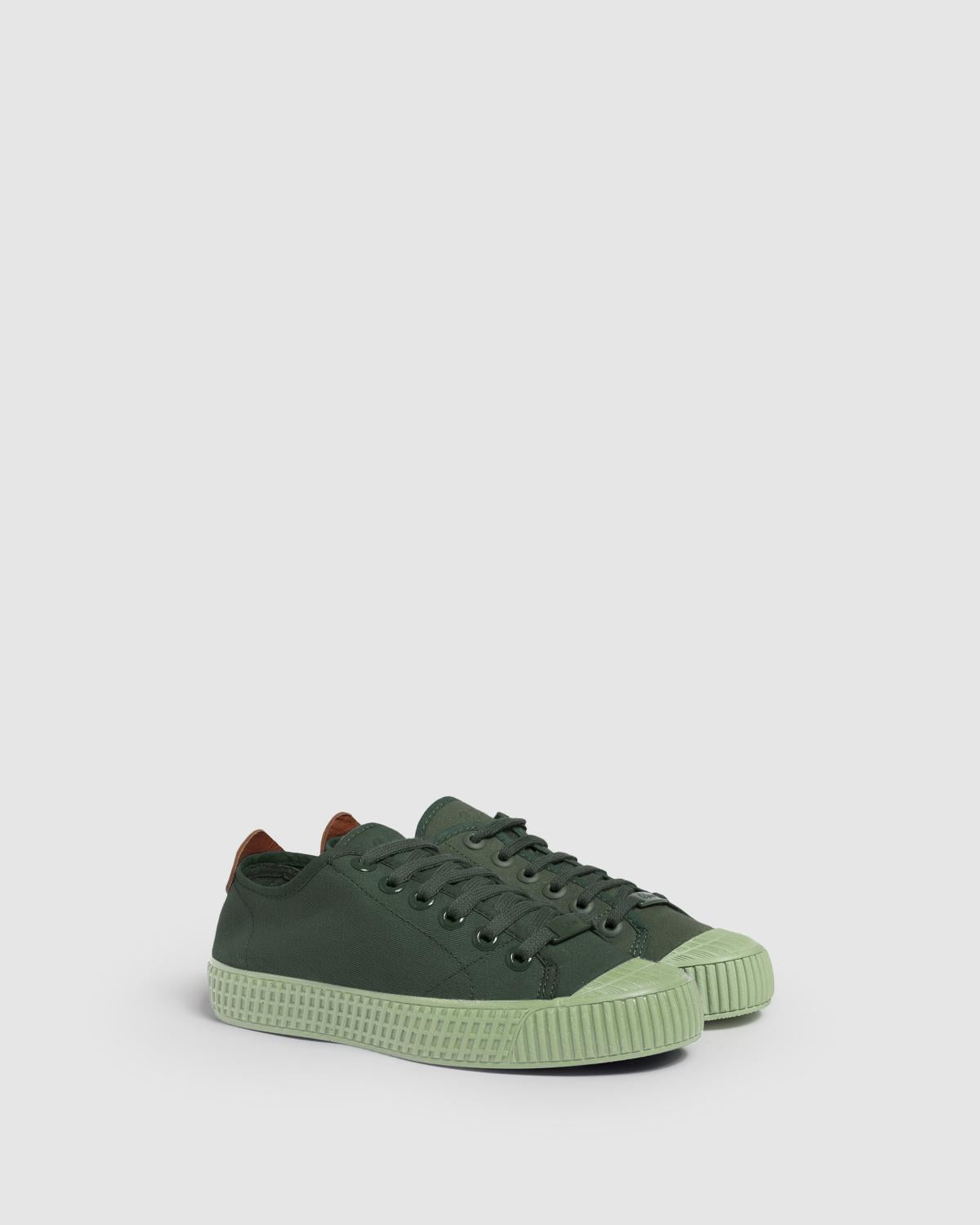 Sneaker Zita Verde Gabardina Plana Mujer| Castañer